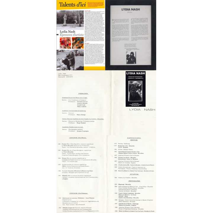 Lydia Nash / Bruxelles: Casa Con Carteles *2 (Vintage Photo 1980s/1990s ~ DIN A3)