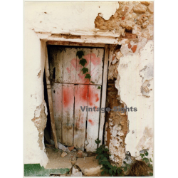 Lydia Nash / Bruxelles: Puerta Vieja Con Graffiti (Vintage Photo 1980s/1990s ~ DIN A3)