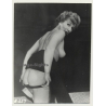 Classy Semi Nude Woman About To Pull Down Panties (Vintage Photo 1965)