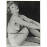 Classy Nude Woman On Carpet / Daydreaming (Vintage Photo B/W 1965)