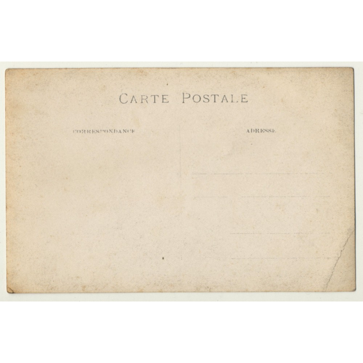 South America: Workers On Construction Site (Vintage RPPC Sepia ~1910s)