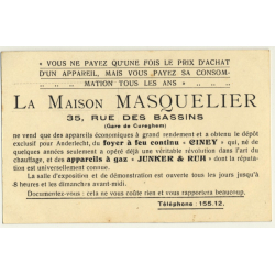 Female Portrait / La Maison Masquelier - Junker & Ruh (Vintage Advertisment Photo Card)