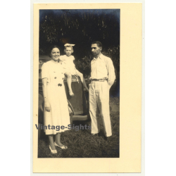 Congo Belge: Family In Front Of Ford 48 Coupe *3 (Vintage RPPC ~1930s)