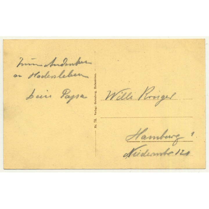 Hadersleben / Denmark: Uaftruper Straße - Street View (Vintage Postcard)