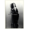 Darkhaired Beauty In Black Dress Tied Up / Bondage - BDSM (Vintage Photo ~1960s)