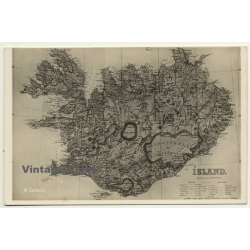 Island / Iceland: Old Map (Vintage RPPC)