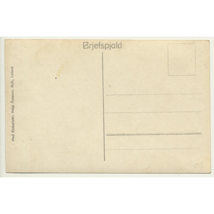 Island / Iceland: Old Map (Vintage RPPC)
