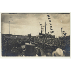 Denmark: Military Parade - Soldiers (Vintage RPPC Gelatin Silver 1929)