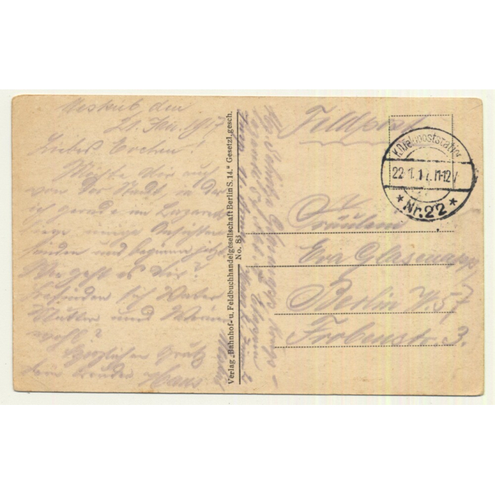 Skopje / North Macedonia: Town Veew - Deutsche Tageszeitung (Vintage Postcard 1917)