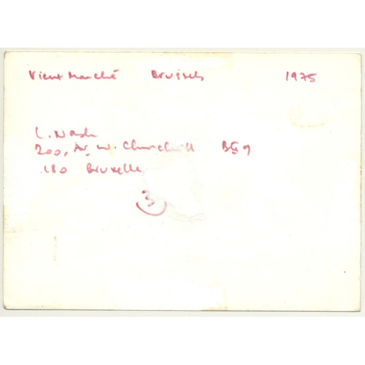 Lydia Nash / Bruxelles: Vieux Marché Brussels (Vintage Photo 1975)