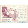 Kegeln / Bowling: Deutsche Kegler-Postkarten Nr. 7 (Vintage Funny Postcard 1898)