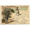 Schützengruss / Sagittarius Greeting (Vintage Postcard Litho ~1890s/1900s)