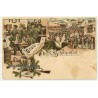 Gruss Vom Schützenfest - Rifle Festival / Burger Bräu (Vintage Postcard Litho 1898)