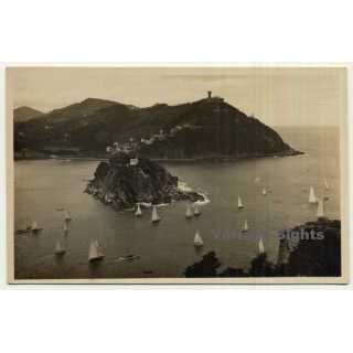 San Sebastian / País Basco: Vista Desde El Monte Urgull (Vintage RPPC)