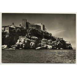 Peñiscola / Castellón: Castillo Desde El Mar (Vintage RPPC)