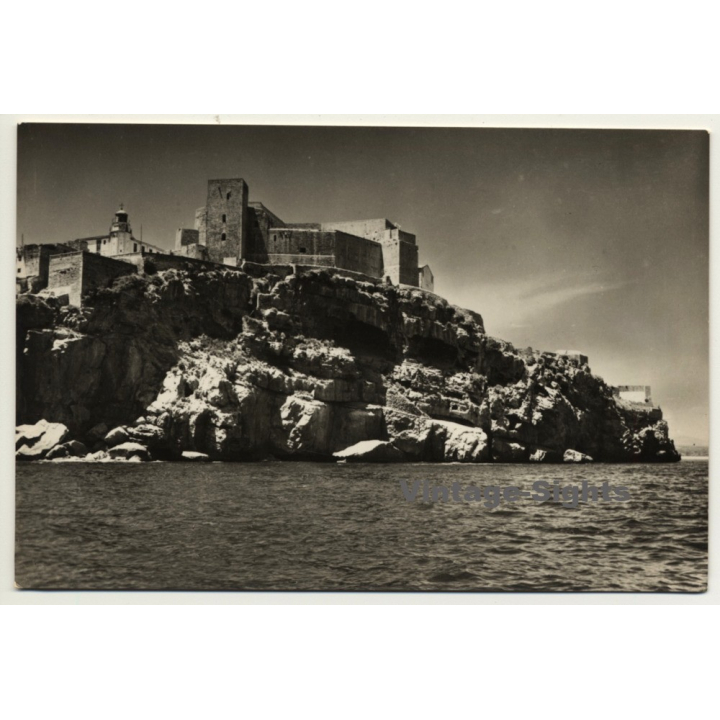 Peñiscola / Castellón: Castillo Desde El Mar (Vintage RPPC)