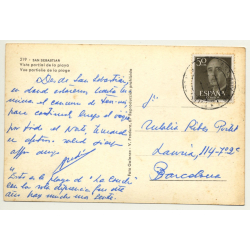 San Sebastian / País Basco: Vista Parcial De La Playa / Beach (Vintage RPPC)
