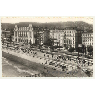 Nice / France: Promenade Des Anglais & Palais Méditerranée (Vintage RPPC ~1950s)