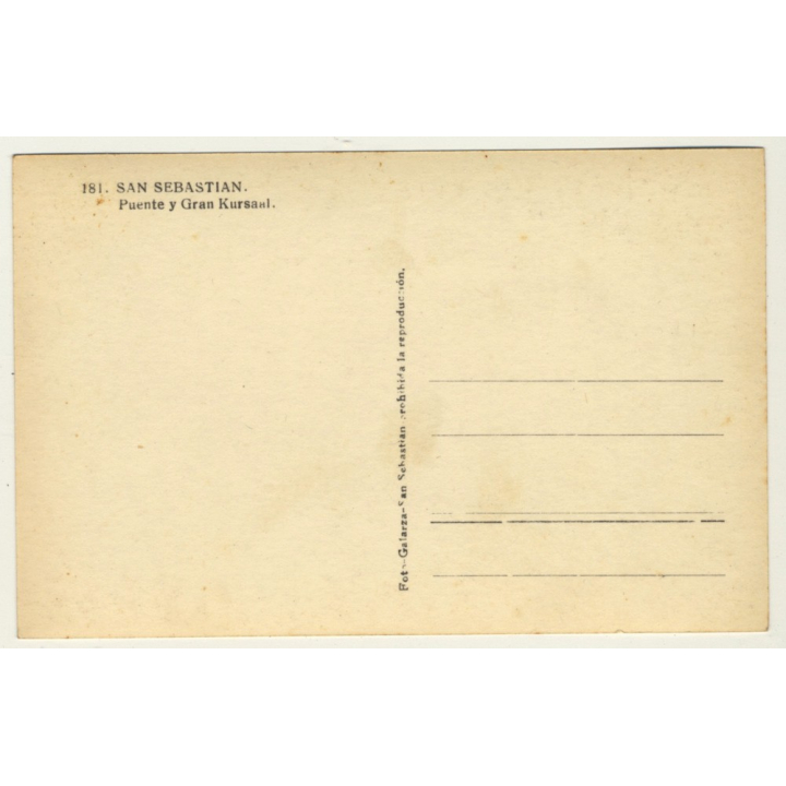 San Sebastian / País Basco: Puente Y Gran Kursaal (Vintage RPPC Gelatin Silver)