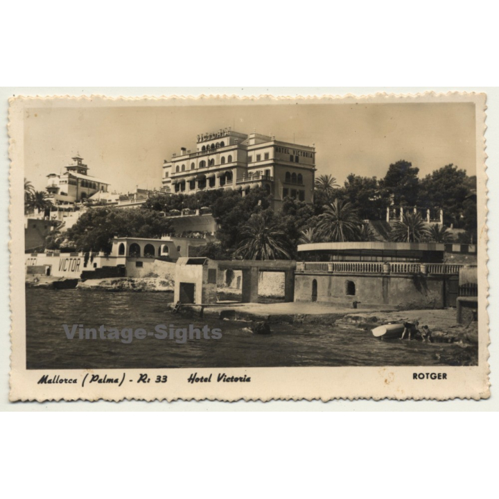Palma De Mallorca / Spain: Hotel Victoria (Vintage RPPC Gelatin Silver)