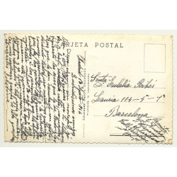 Madrid / Spain: Plaza La Cibeles - Palacio Comunicaciones (Vintage RPPC 1946 Gelatin Silver)