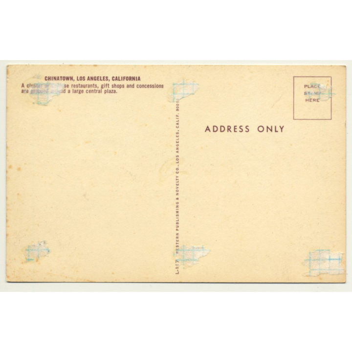 Los Angeles / USA: Chinatown - Phoenix Pastries - Forbidden Palace (Vintage Postcard)