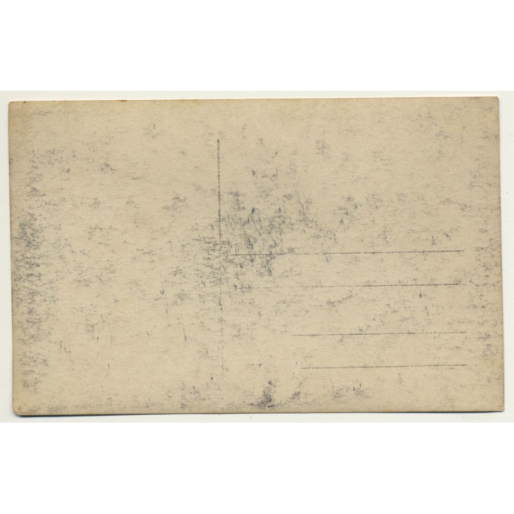 German Soldiers In The Barrack Yard / Accordion  (Vintage RPPC ~ 1910s/1920s)