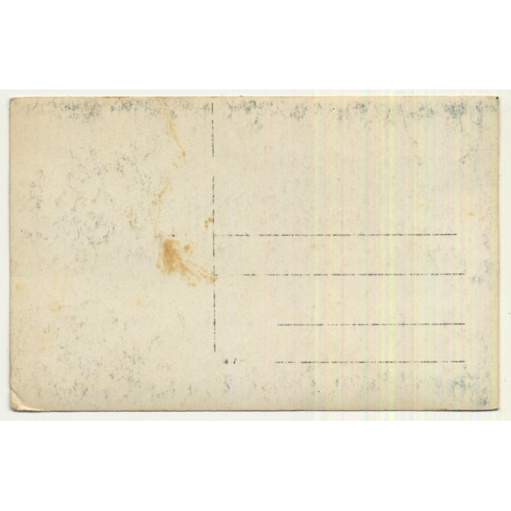 German Soldiers On Stairs Behind Barracks (Vintage RPPC ~ 1910s/1920s)