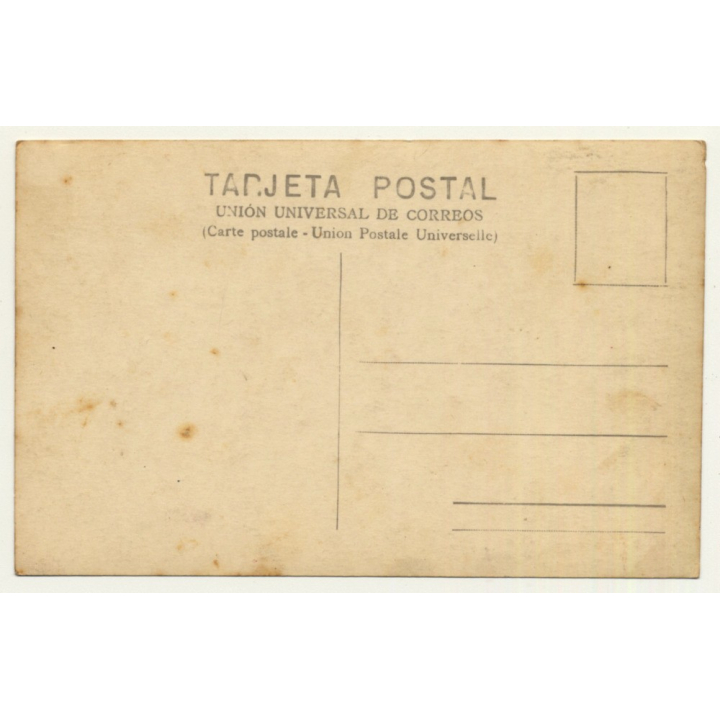 Spanish Wanderers In Front Of Rockface (Vintage RPPC ~ 1910s/1920s)