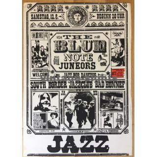 The Blue Note Juneors: Jazz For Dancing 1967 (Vintage Concert Screen Print: Korndörffer)