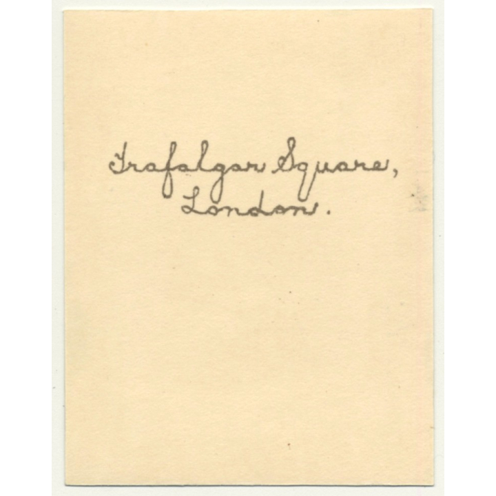 London / UK: Trafalgar Square / Double-Decker - Traffic (Vintage Photo Sepia ~1920s)