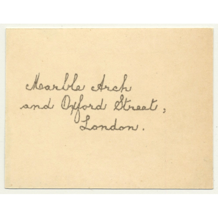 London / UK: Marble Arch & Oxford Street - Oldtimers (Vintage Photo Sepia ~1920s)