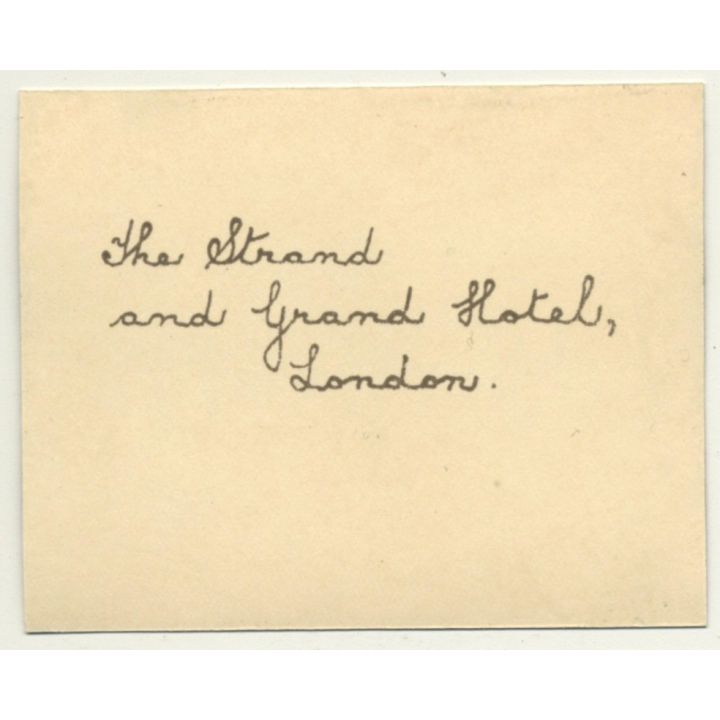 London / UK: The Strand & Grand Hotel - Charing Cross (Vintage Photo Sepia ~1920s)