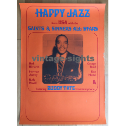 Buddy Tate & Saints & Sinners All Stars (Vintage Jazz Concert Poster)