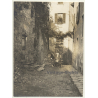 Gandria / Lugano: Family Portrait In Beautiful Backyard (Vintage Photo ~1920s)