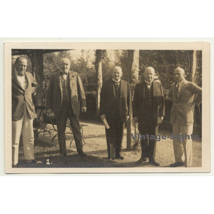 Pact Of Locarno: Hans Luther - Gustav Stresemann (Vintage RPPC 1925)