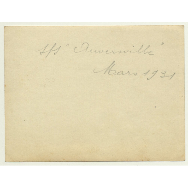 On Deck Of S/S Anversville - Companie Belge Maritime de Congo (Vintage Photo 1931)