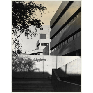 Bruxelles: U.L.B. Sciences Humaines - Facade / Architecture - Lambrichs (Vintage Photo ~1960s/1970s)