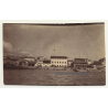 Congo-Belge?: View From River Onto Town Shoreline (Vintage Photo Sepia ~1910s/1920s)
