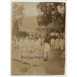 Congo-Belge: Meeting Of Upper Colonial Society *2: The Girls (Vintage Photo Sepia ~1910s/1920s)