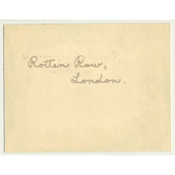 London / UK: Rotten Row - Hyde Park - Horses (Vintage Photo Sepia ~1920s)