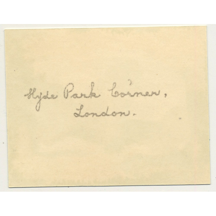 London / UK: Hyde Park Corner - Oldtimer - People (Vintage Photo Sepia ~1920s)