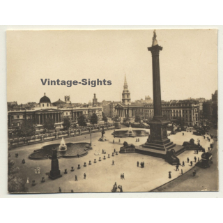 London / UK: National Gallery - Trafalgar Square (Vintage Photo Sepia ~1920s)