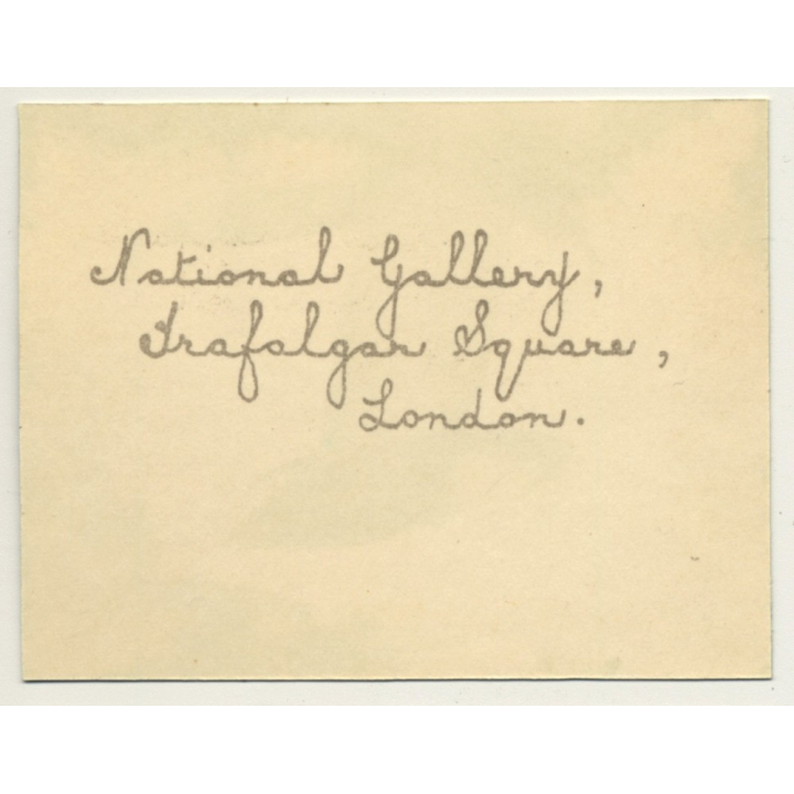 London / UK: National Gallery - Trafalgar Square (Vintage Photo Sepia ~1920s)