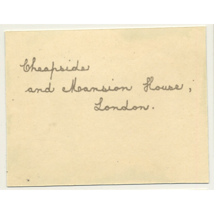 London / UK: Cheapside & Mansion House - Double-Decker (Vintage Photo Sepia ~1920s)