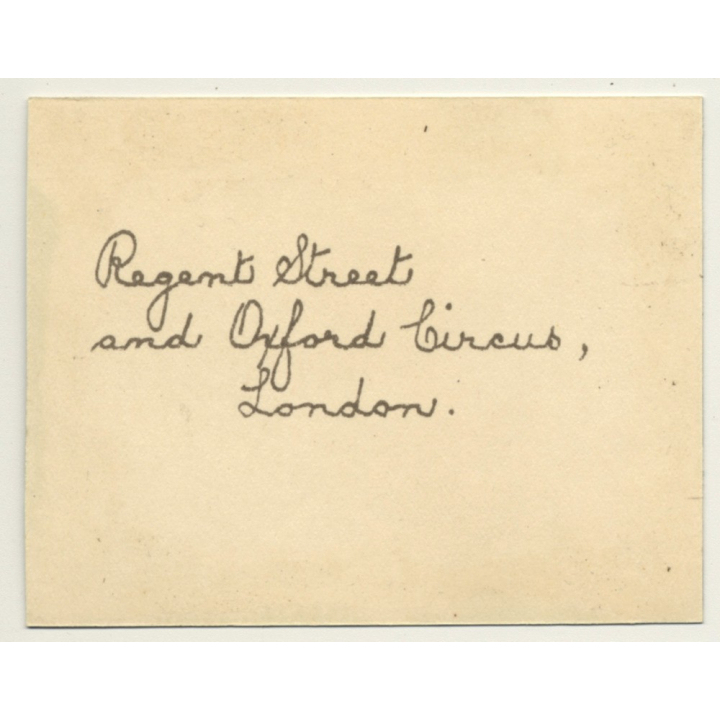 London / UK: Regent Street & Oxford Circus - Double-Decker (Vintage Photo Sepia ~1920s)