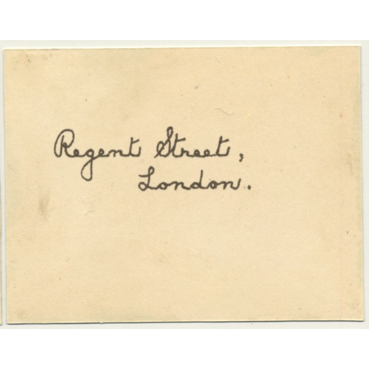 London / UK: Regent Street - Double-Decker - Oldtimer (Vintage Photo Sepia ~1920s)