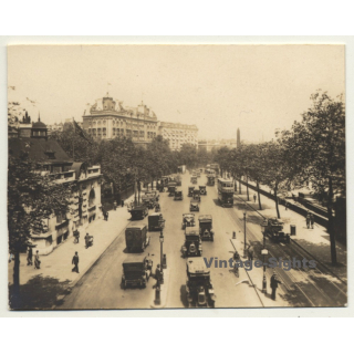 London / UK: Hotel Cecil - Thames Embankment (Vintage Photo Sepia ~1920s)