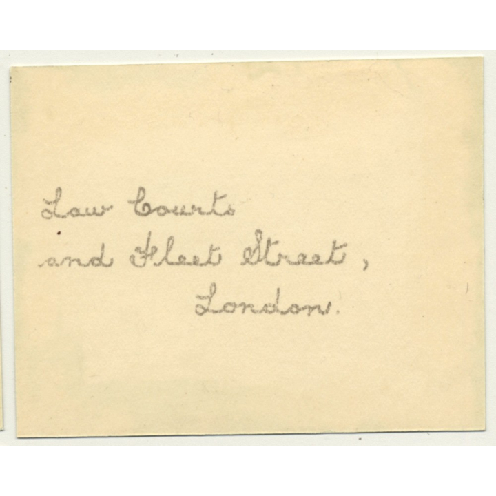 London / UK: Law Courts & Fleet Street (Vintage Photo Sepia ~1920s)