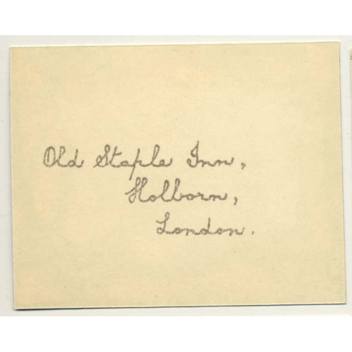 London / UK: Old Staple Inn - Holborn - Double-Decker (Vintage Photo Sepia ~1920s)